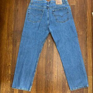 Vintage 1990s 505 Levis Mens Jeans (42x30) 100% Cotton Classic Straight